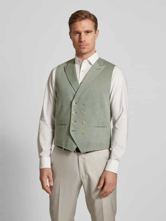 Zdjęcie produktu Kamizelka z lamowanymi kieszeniami Atelier Torino Zielony