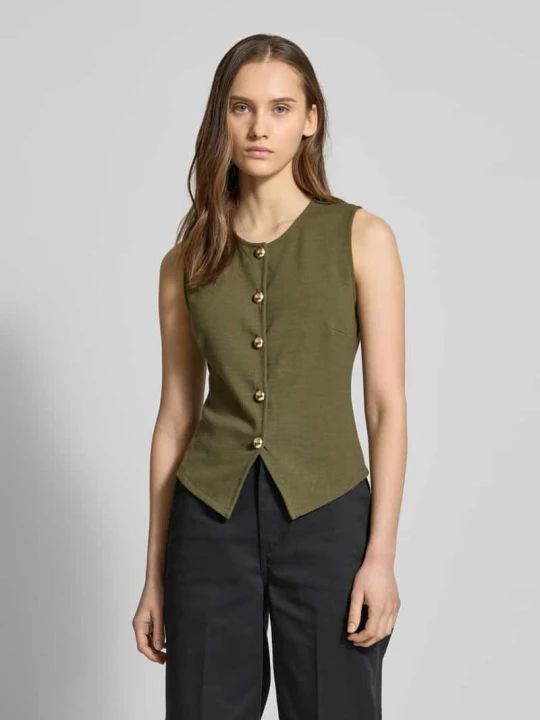 Zdjęcie produktu Kamizelka z listwą guzikową Gina Tricot Oliwkowy