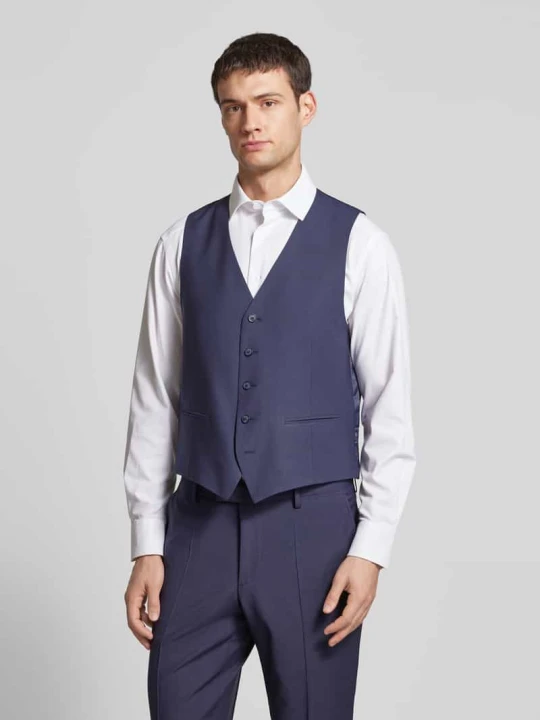 Zdjęcie produktu Kamizelka o kroju regular fit z mieszanki żywej wełny model ‘HUGO’ Pierre Cardin Niebieski