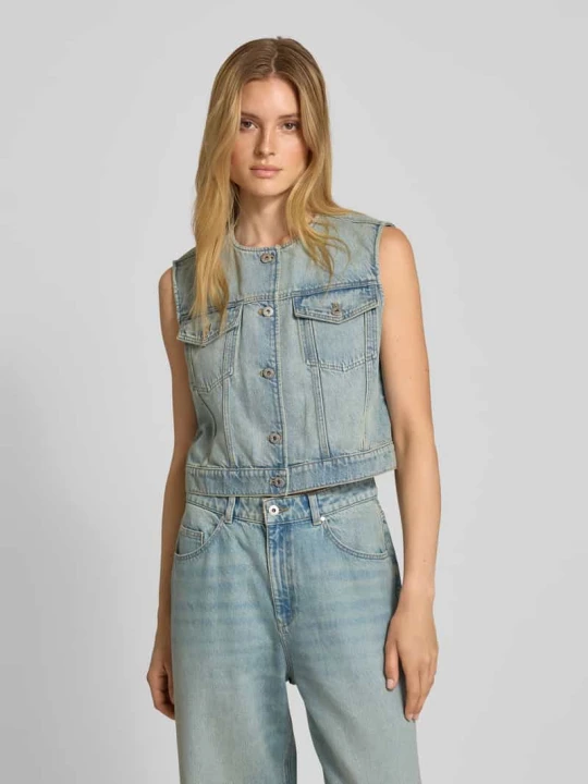 Zdjęcie produktu Kamizelka z materiału stylizowanego na denim Jake*s Jeansowy niebieski