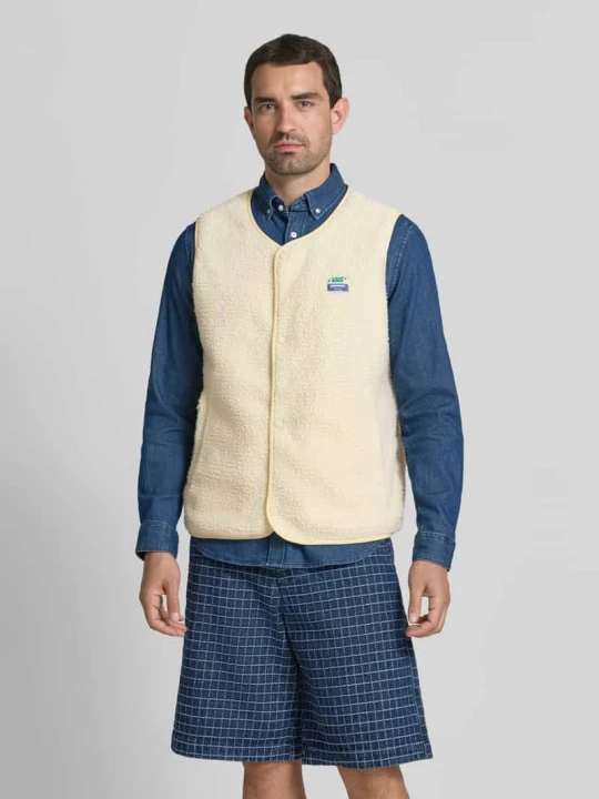 Zdjęcie produktu Kamizelka z polaru z wpuszczanymi kieszeniami model 'HOKTOWN' American Vintage Écru
