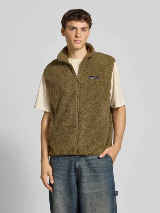 Zdjęcie produktu Kamizelka z polaru ze stójką i wpuszczanymi kieszeniami REVIEW Khaki