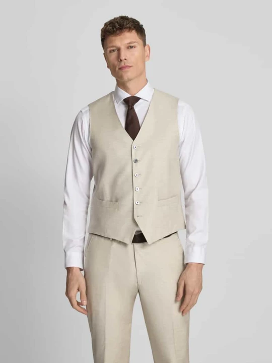 Zdjęcie produktu Kamizelka z wiskozy model 'Weazer' JOOP! Piaskowy