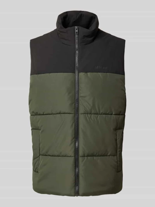 Zdjęcie produktu kamizelka o kroju regular fit ze stójką model 'RAZE' Jack&Jones Oliwkowy
