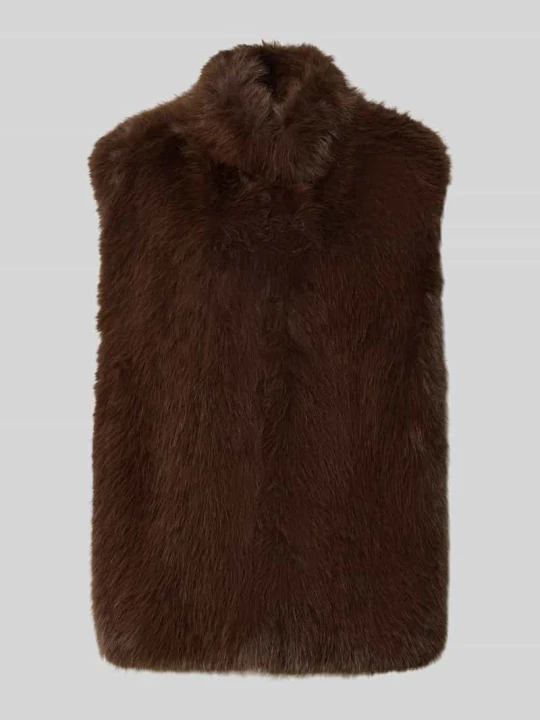 Zdjęcie produktu Kamizelka ze sztucznego futra model 'Gilet' Liu Jo Ciemnobrązowy