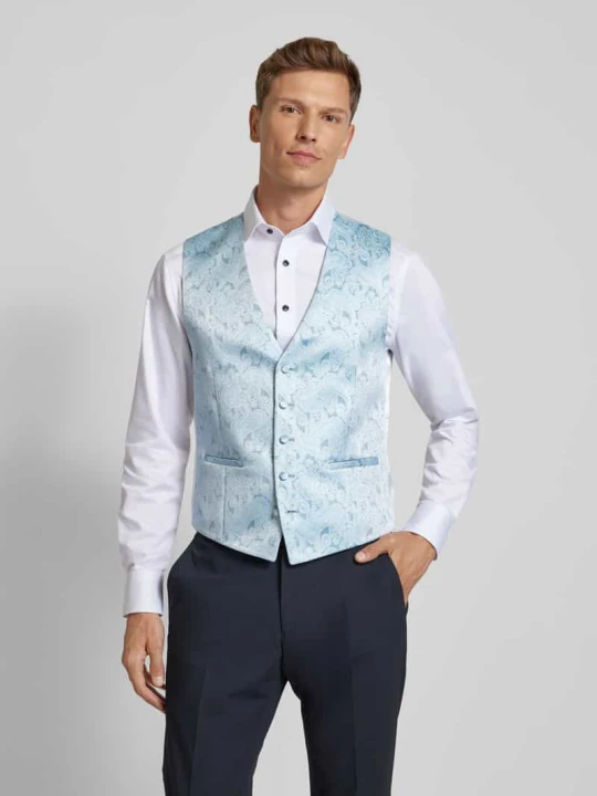 Zdjęcie produktu Kamizelka z wzorem paisley Wilvorst Jasnoniebieski