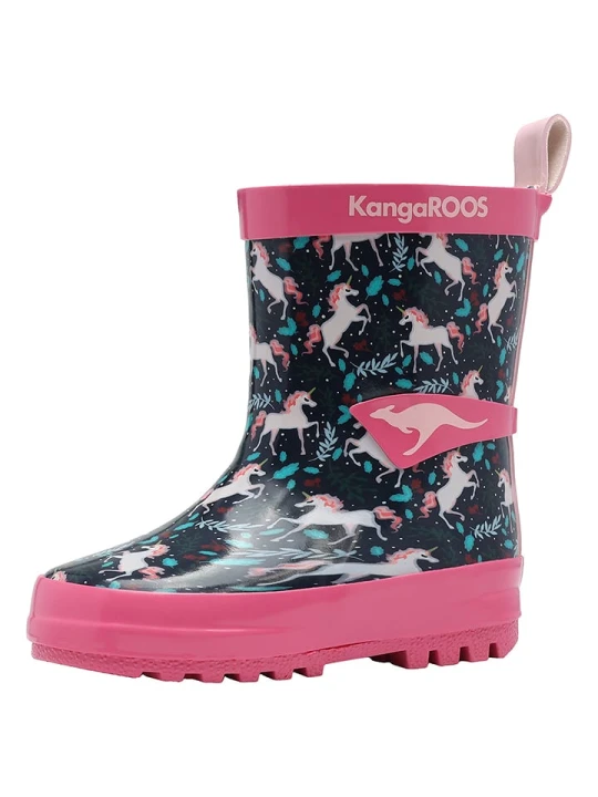 Zdjęcie produktu Kangaroos Kalosze "K-Rain" w kolorze granatowo-różowym rozmiar: 26