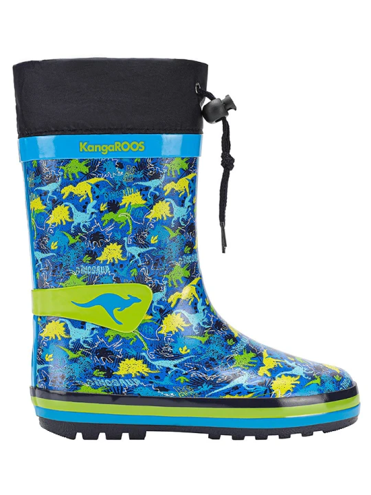 Zdjęcie produktu Kangaroos Kalosze "K-Rain" w kolorze niebiesko-zielono-granatowym rozmiar: 32