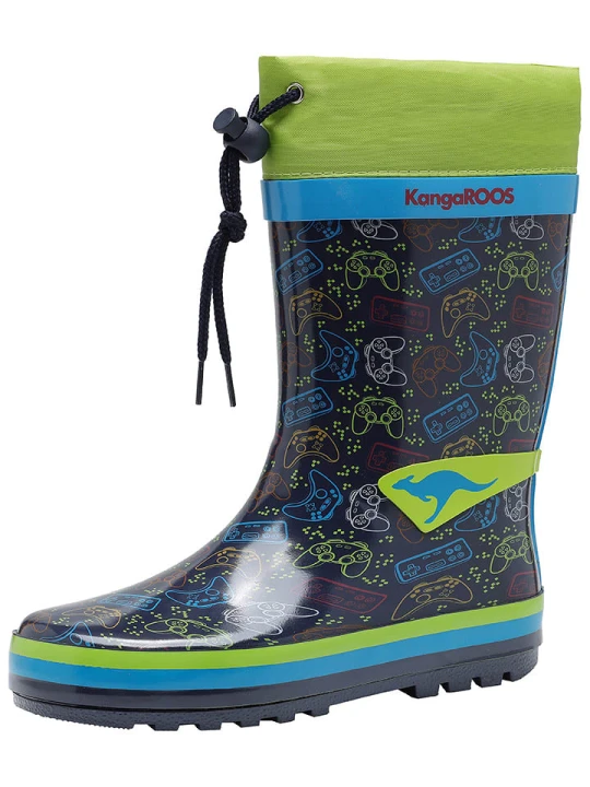 Zdjęcie produktu Kangaroos Kalosze "K-Summerrain" w kolorze granatowo-zielonym rozmiar: 27