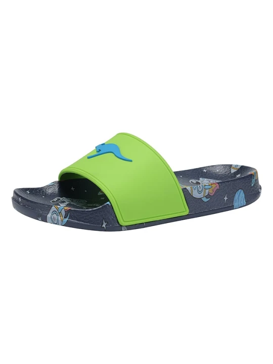 Zdjęcie produktu Kangaroos Klapki "K-Slide" w kolorze granatowo-zielonym rozmiar: 31