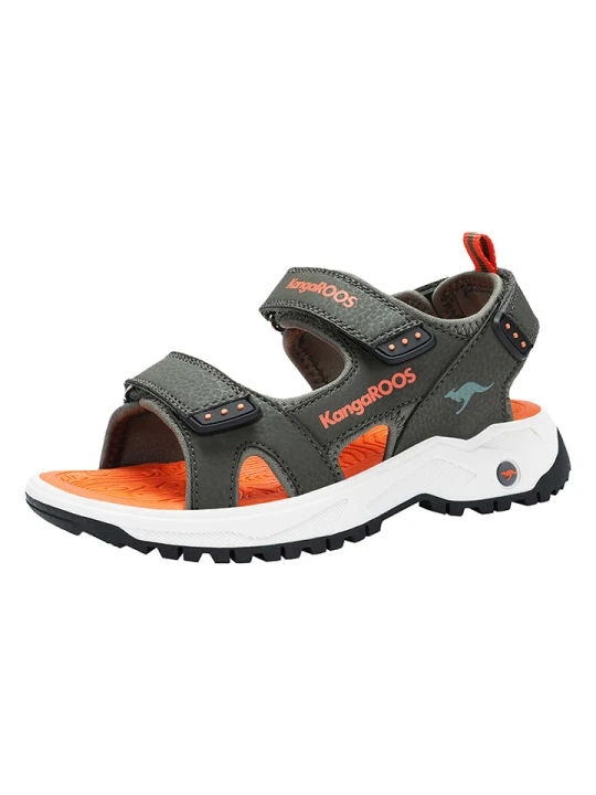 Zdjęcie produktu Kangaroos Sandały w kolorze oliwkowo-pomarańczowym rozmiar: 36