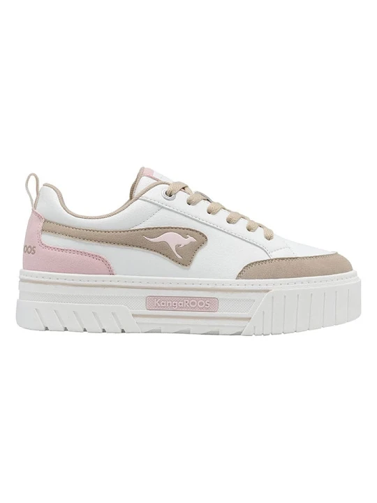 Zdjęcie produktu Kangaroos Sneakersy "Apex" w kolorze biało-beżowo-jasnoróżowym rozmiar: 41