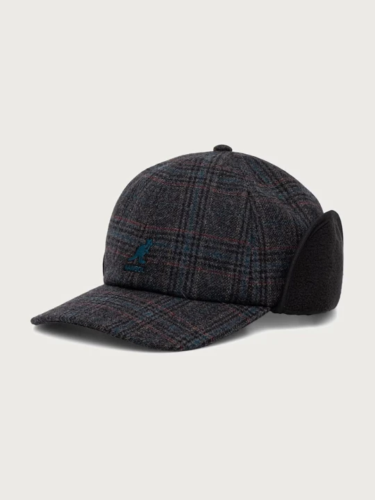 Zdjęcie produktu Kangol czapka z daszkiem męska z wełną PLAID EARFLAPS BASEBALL szary