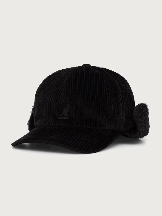 Zdjęcie produktu Kangol czapka z daszkiem sztruksowa COZY CORD EARFLAP BB czarny