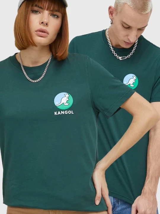 Zdjęcie produktu Kangol t-shirt bawełniany turkusowy