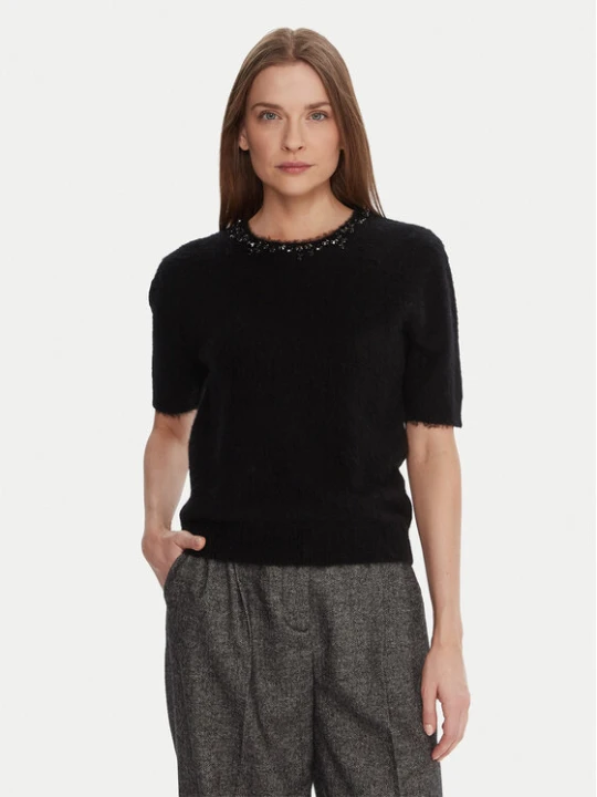 Zdjęcie produktu KAOS Sweter RI1NT071 Czarny Regular Fit