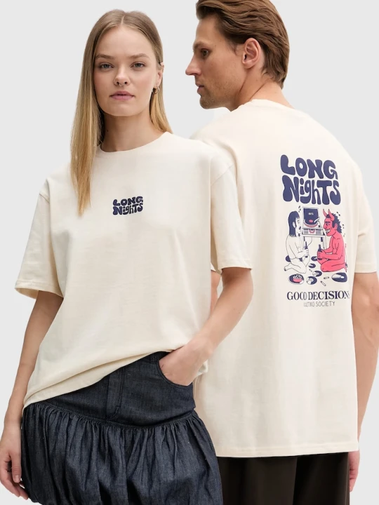 Zdjęcie produktu Kaotiko T-shirt bawełniany beżowy