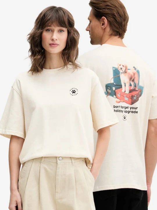 Zdjęcie produktu Kaotiko T-shirt bawełniany beżowy