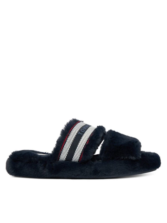 Zdjęcie produktu Kapcie Tommy Hilfiger Hilfiger Fur Slipper FW0FW08854 Granatowy