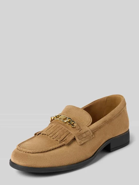 Zdjęcie produktu Kapcie z zamszu Tommy Hilfiger Beżowy