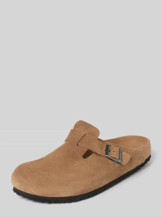 Zdjęcie produktu Kapcie ze skóry model ‘BOSTON’ Birkenstock Camel