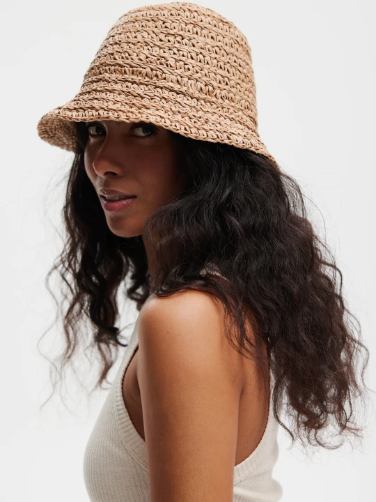 Zdjęcie produktu KAPELUSZ BUCKET KARMELOWY One size - Flawless Kamelowy