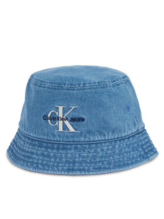 Zdjęcie produktu Kapelusz Calvin Klein Mono Logo Denim Bucket Hat LV04G5021G Niebieski