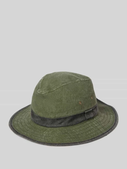 Zdjęcie produktu Kapelusz safari z bawełny z opaską na kapelusz Müller Headwear Oliwkowy
