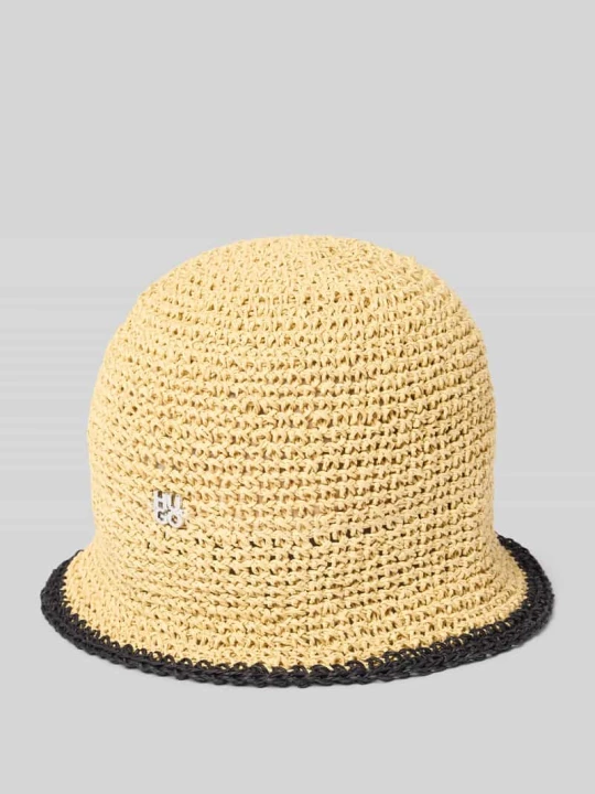 Zdjęcie produktu Kapelusz typu bucket z aplikacją z metką model 'CALANTHA-RA' Hugo Beżowy
