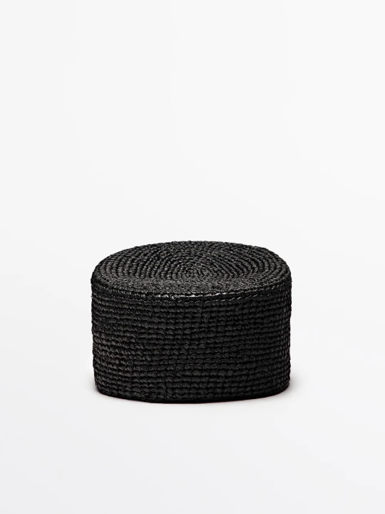 Zdjęcie produktu Kapelusz Typu Pillbox Z Rafii - Czarny - Massimo Dutti - Female