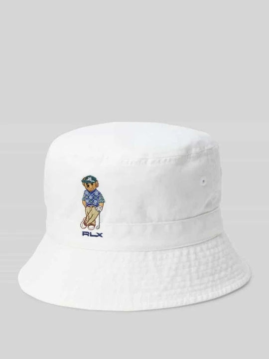 Zdjęcie produktu Kapelusz z nadrukiem polo bear i haftem Polo Ralph Lauren Biały