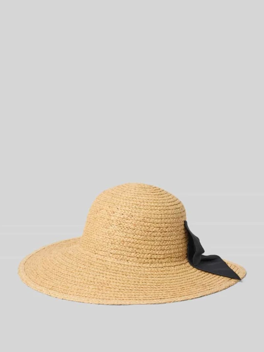 Zdjęcie produktu Kapelusz z ozdobną kokardą model 'Raffia' Loevenich Beżowy