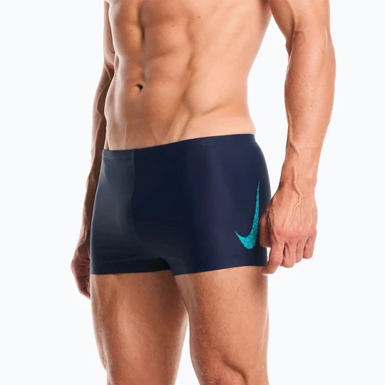 Zdjęcie produktu Kąpielówki pływackie Nike Logo Graphic Square Leg energy Granatowy
