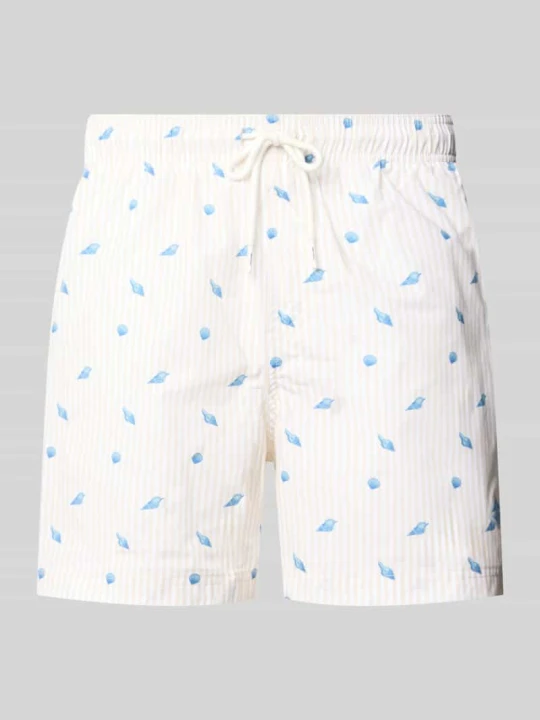 Zdjęcie produktu Kąpielówki w stylu allover model 'MAUI BREEZE' Jack&Jones Złamany biały