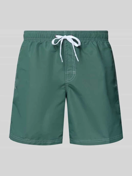 Zdjęcie produktu Kąpielówki z elastycznym pasem model 'UNI SHORTS NEON' Sundek Ciemnozielony