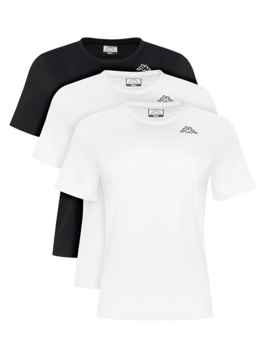 Zdjęcie produktu Kappa Komplet t-shirtów Logo Sylvie 38277LW Czarny Regular Fit