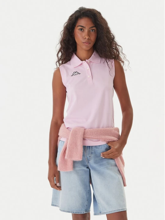 Zdjęcie produktu Kappa Polo Logo Tennis 302LR20 Różowy Slim Fit
