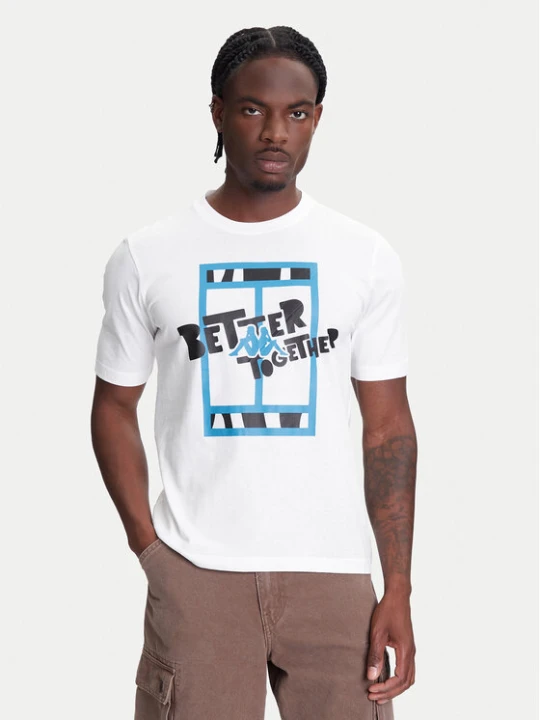 Zdjęcie produktu Kappa T-Shirt 351U8JW 001 Biały Regular Fit