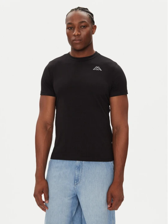 Zdjęcie produktu Kappa T-Shirt Logo Korpo Cafers 304J150 Czarny Slim Fit