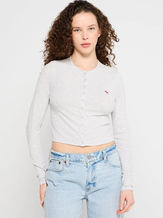 Zdjęcie produktu Kardigan Abercrombie & Fitch jasnoszary