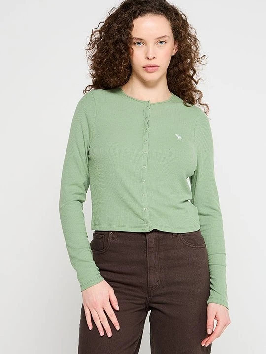 Zdjęcie produktu Kardigan Abercrombie & Fitch zielony