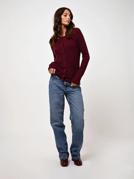 Zdjęcie produktu Kardigan AUTHENTIC CASHMERE bordowy
