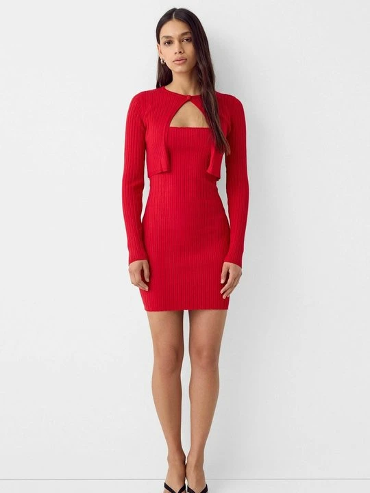 Zdjęcie produktu Kardigan Bershka czerwony