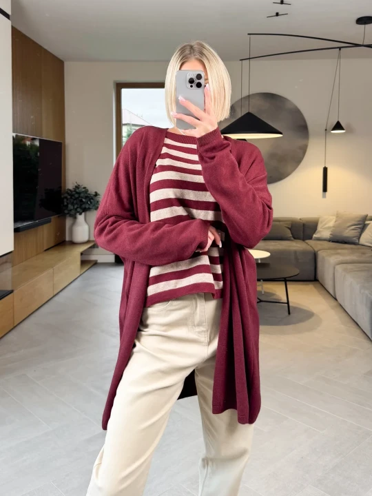 Zdjęcie produktu Kardigan Bordowy Soft ClothStore