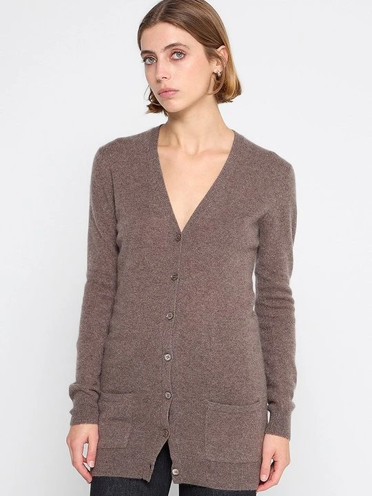 Zdjęcie produktu Kardigan Just Cashmere brązowy