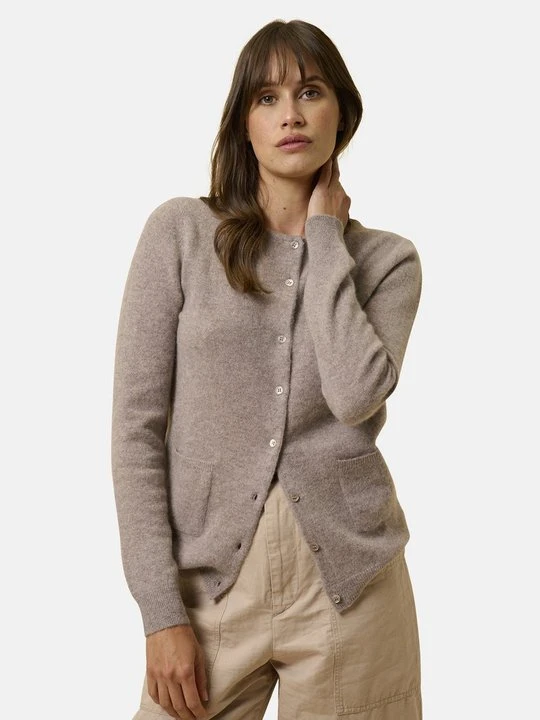 Zdjęcie produktu Kardigan Just Cashmere brązowy melanż