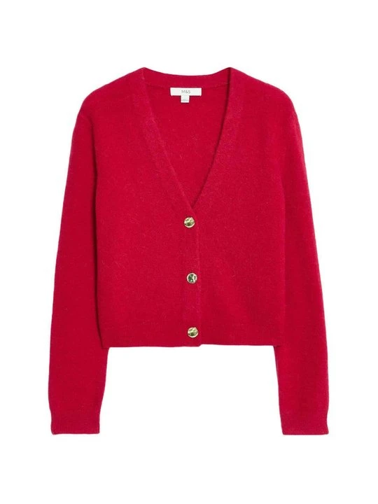 Zdjęcie produktu Kardigan Marks & Spencer czerwony