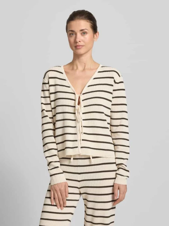 Zdjęcie produktu Kardigan o kroju loose fit z mieszanki wiskozy model 'NURIA' VILLA SOPHIE Beżowy
