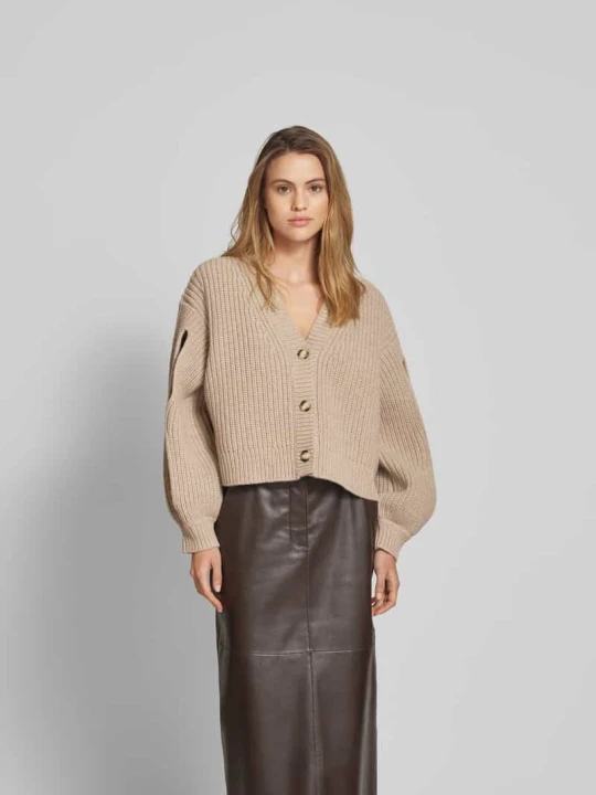 Zdjęcie produktu Kardigan o kroju oversized z domieszką kaszmiru Nanushka Piaskowy