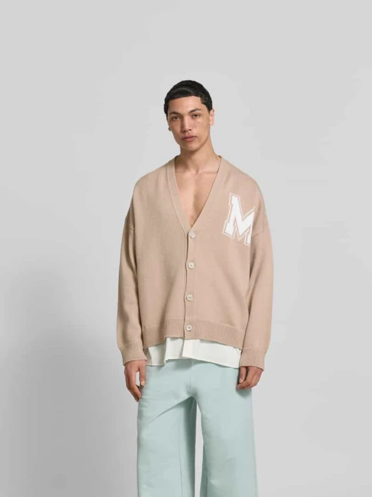 Zdjęcie produktu Kardigan o kroju oversized z mieszanki żywej wełny MM6 Maison Margiela Piaskowy